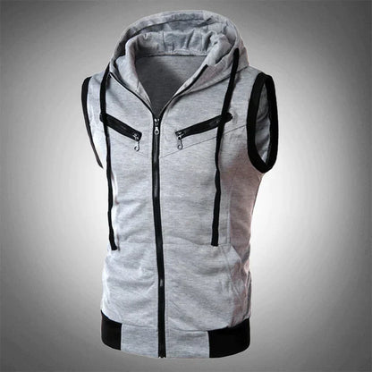 Chaleco Deportivo Slim Con Capucha
