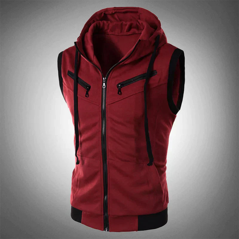 Chaleco Deportivo Slim Con Capucha