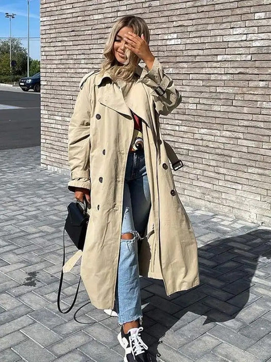 Abrigo Largo Invierno Mujer Elegante - Vestiria