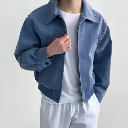 Chaqueta Hombre Estilo Retro Cremallera