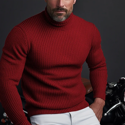 Sudadera de cuello alto moda hombre premium