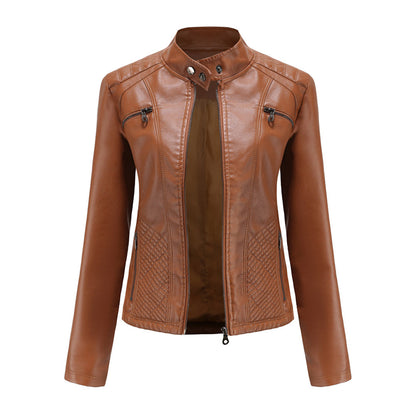 Chaqueta Cuero Mujer Estilo Rebelde