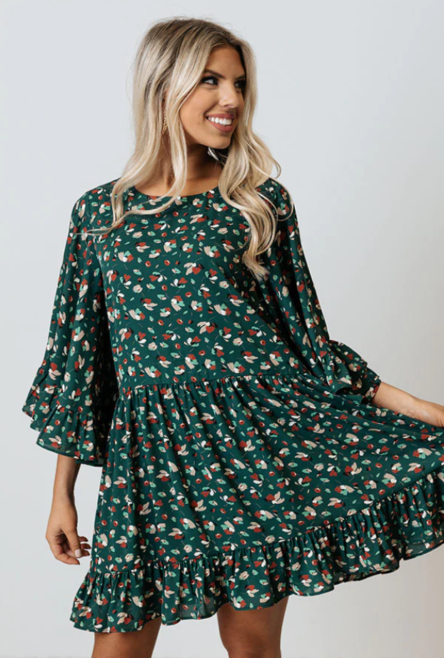 Vestido Boho Florado Corto Mujer