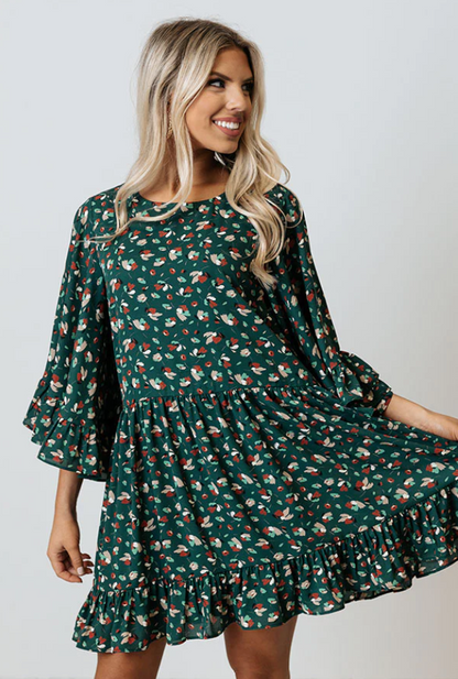 Vestido Boho Florado Corto Mujer