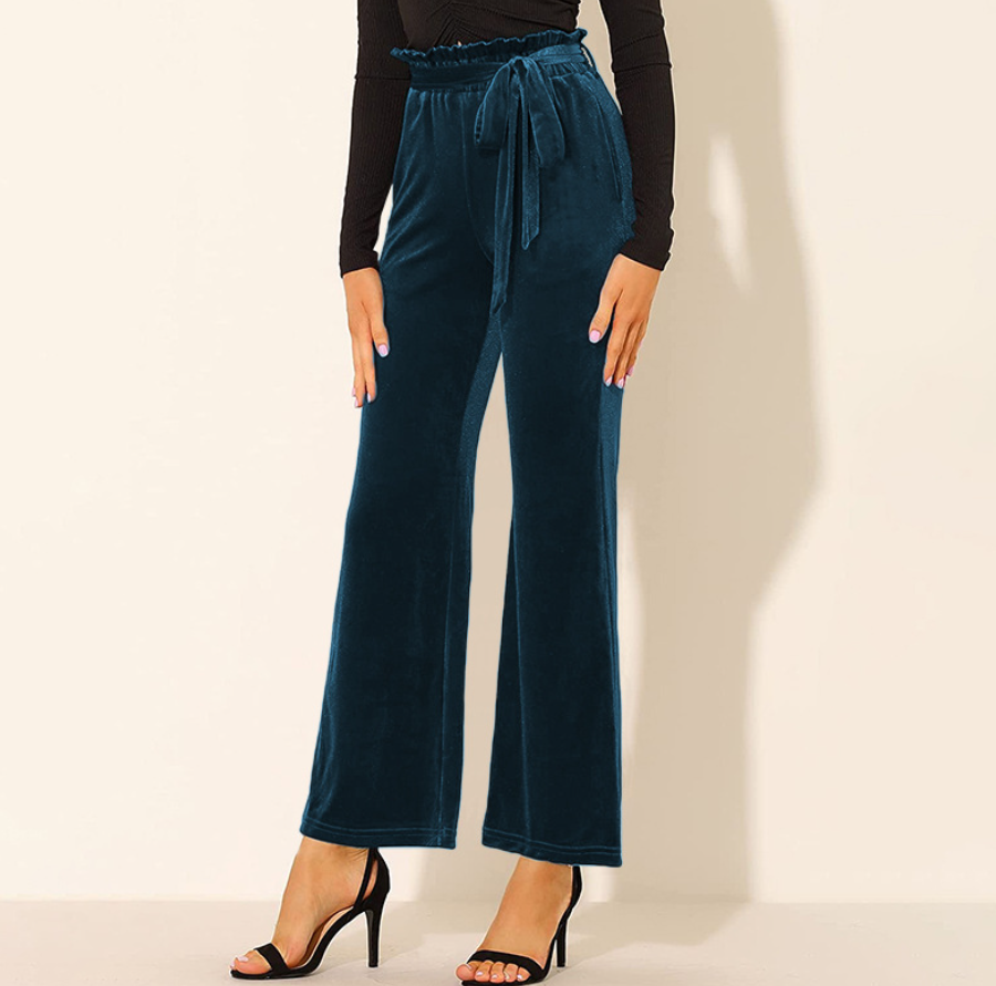 Pantalón Mujer Cintura Alta Primavera Suave Bolsillos
