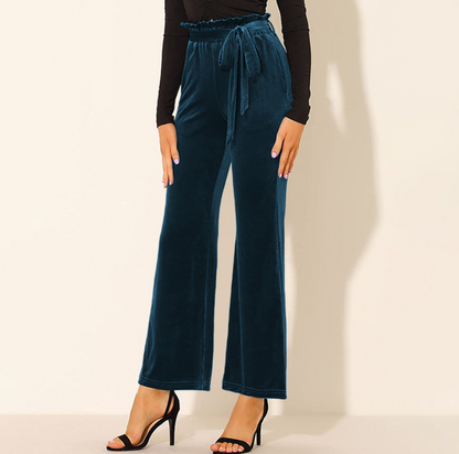 Pantalón Mujer Cintura Alta Primavera Suave Bolsillos