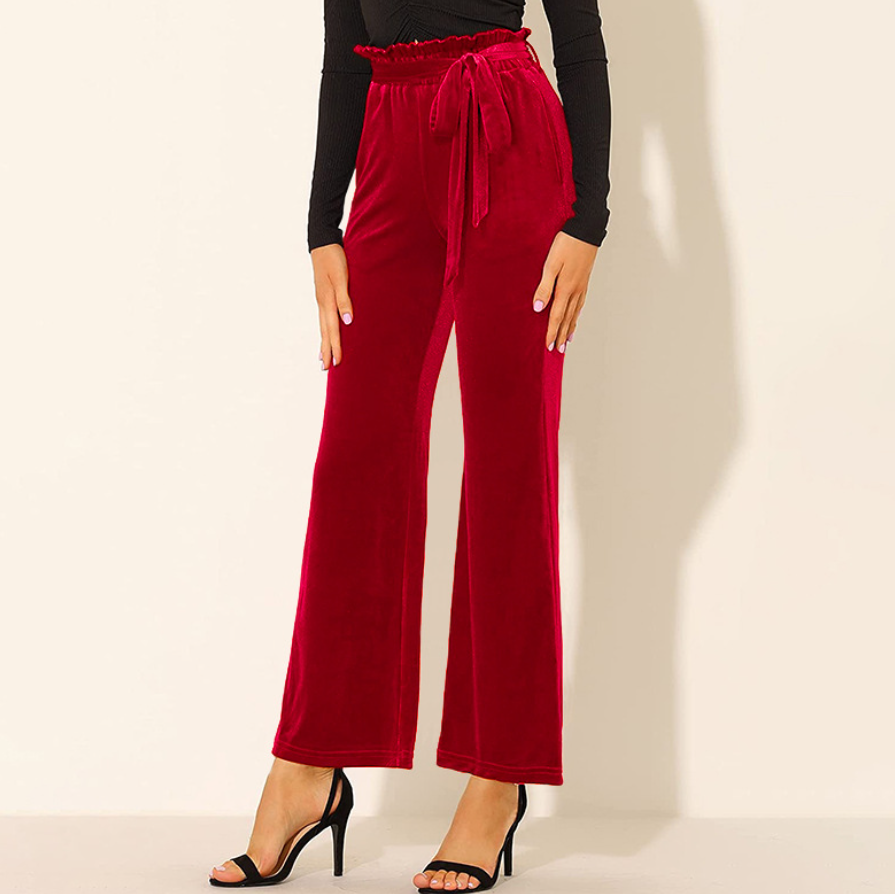 Pantalón Mujer Cintura Alta Primavera Suave Bolsillos