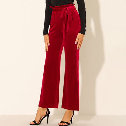 Pantalón Mujer Cintura Alta Primavera Suave Bolsillos
