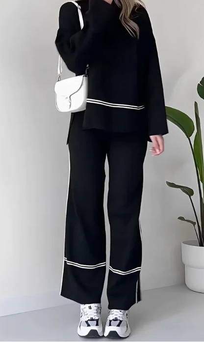 Conjunto Mujer Primavera Suéter y Pantalón Cómodo