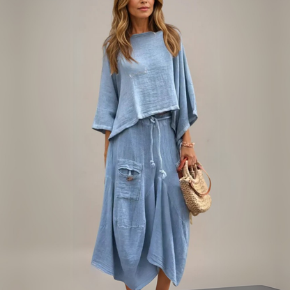 Vestido de dos piezas cómodo y femenino LUNA