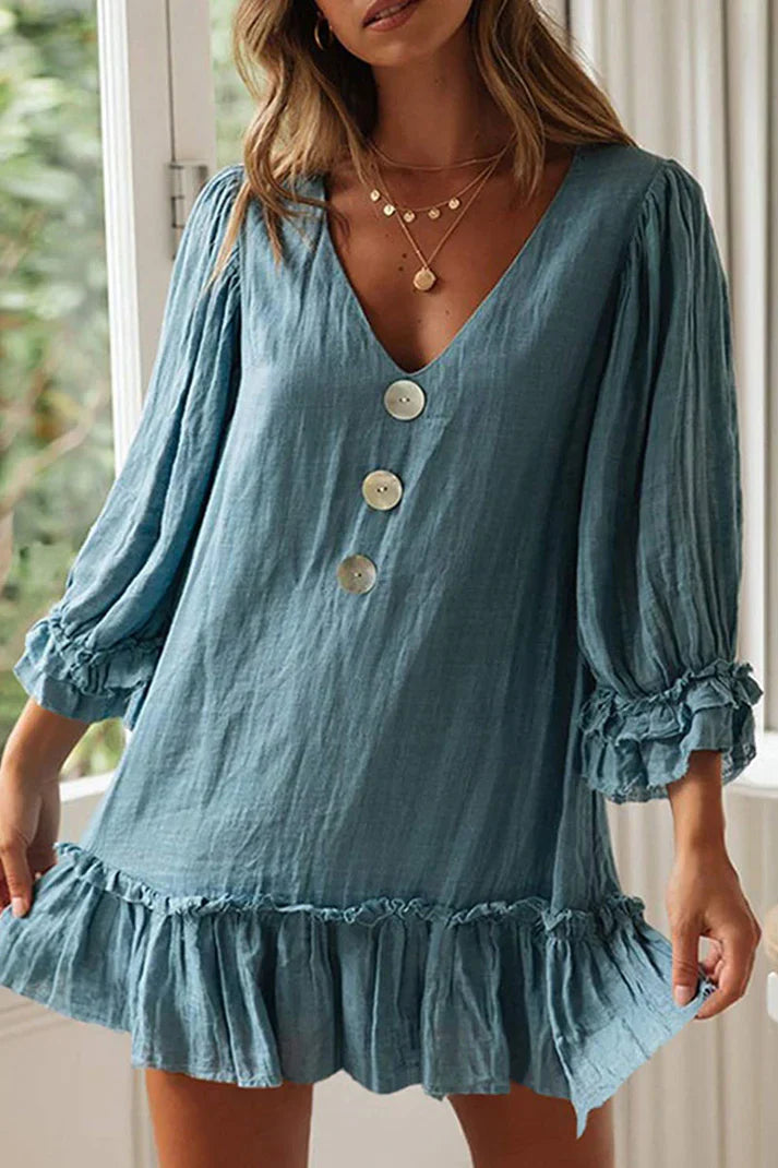 Vestido Fiesta Mujer Elegante Manga Larga