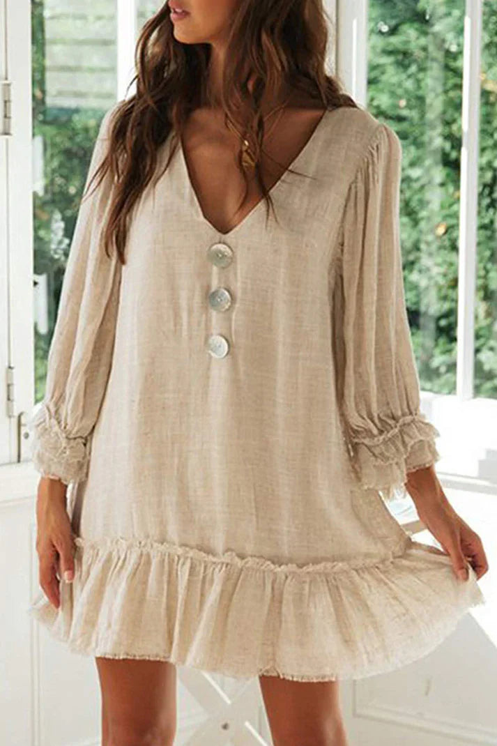 Vestido Fiesta Mujer Elegante Manga Larga - Vestiria