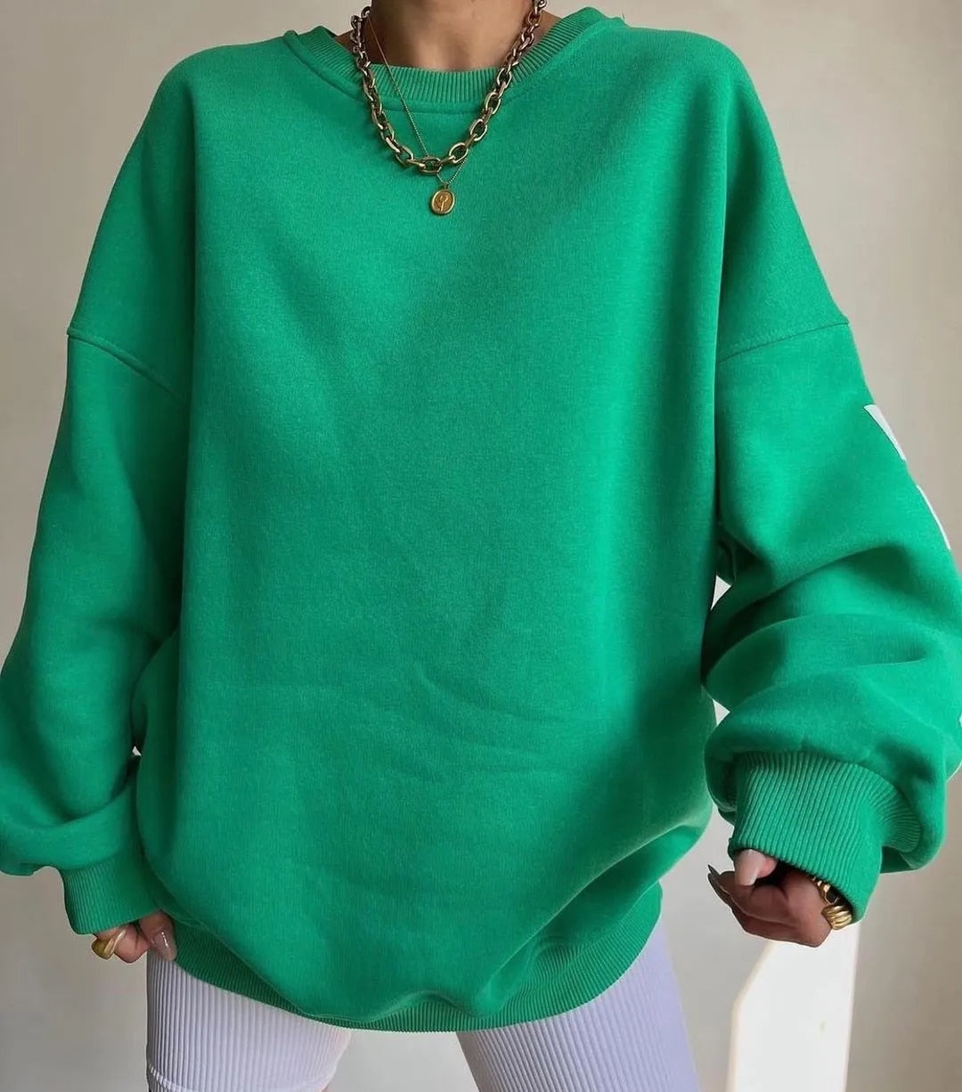 Sudadera cómoda con estampado de texto