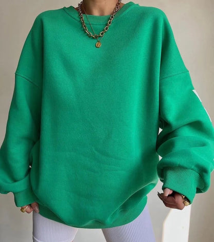 Sudadera cómoda con estampado de texto