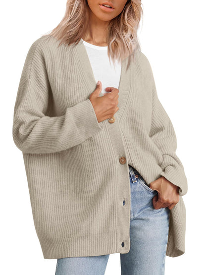 Cárdigan mujer grande y cómodo con estampado geométrico