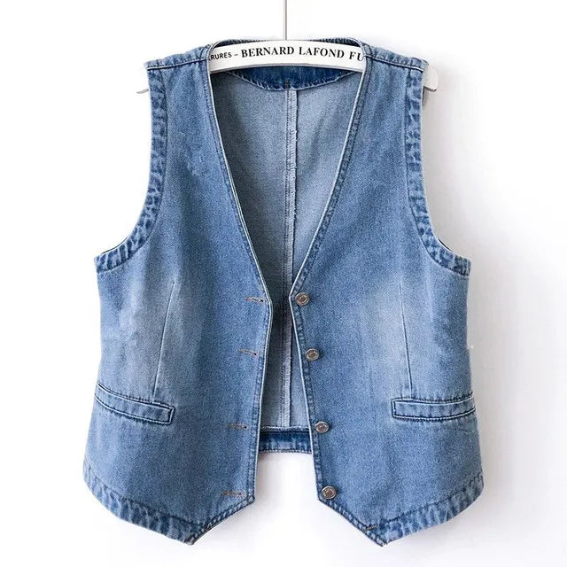 Chaleco Vaquero Mujer Estilo Casual - Vestiria