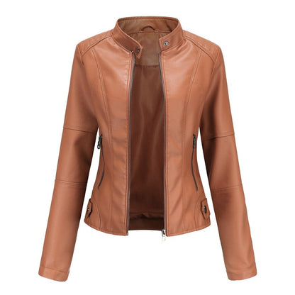 Chaqueta Cuero Mujer Estilo Rockero