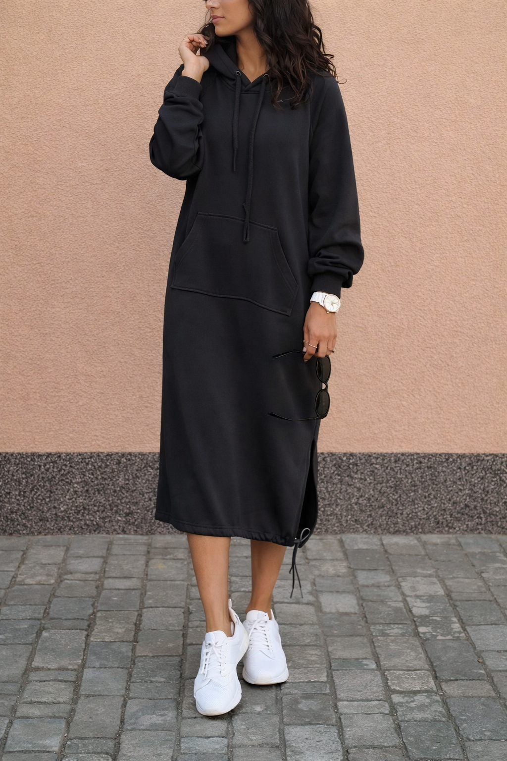 Vestido deportivo cómodo con capucha para mujer - Vestiria