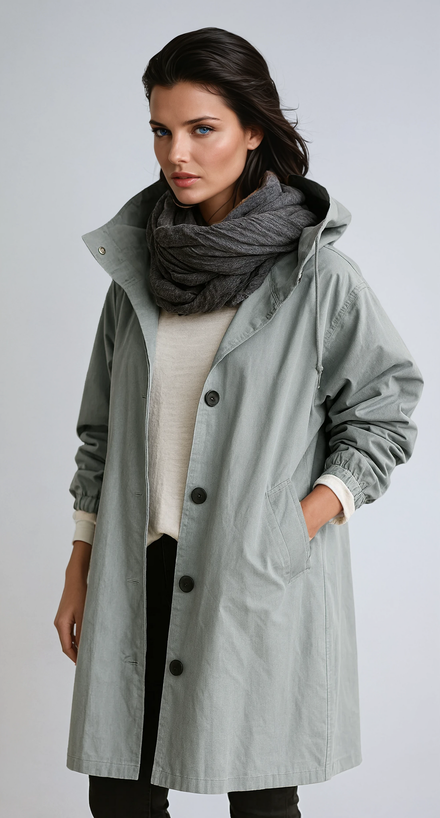 Chaquetón Mujer Largo Cálido con Capucha - Vestiria
