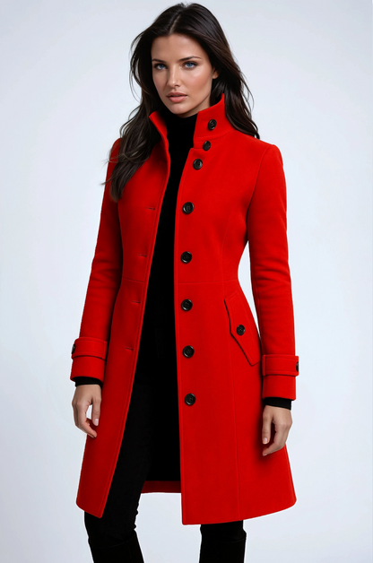 Abrigo Trench Mujer Invierno Cuello Alto Aislante