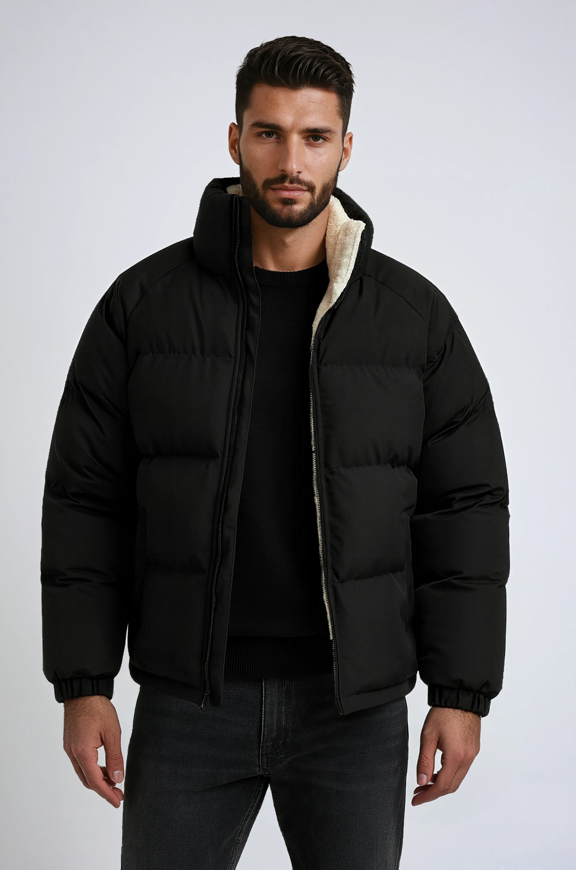 Chaquetón de invierno abrigado con forro polar hombre - Vestiria