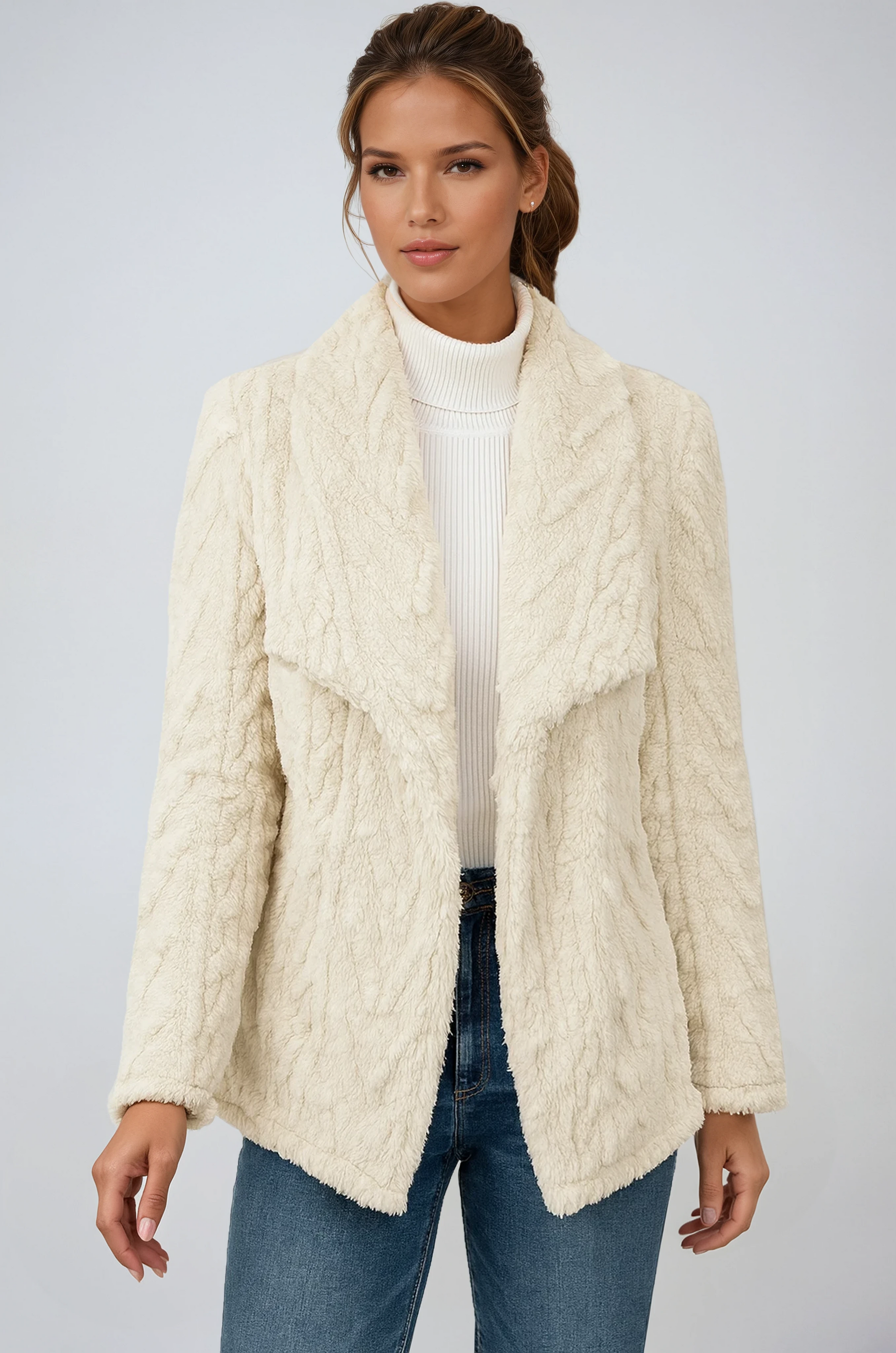 Chaquetón Mujer Peluche Suave Cálido - Vestiria