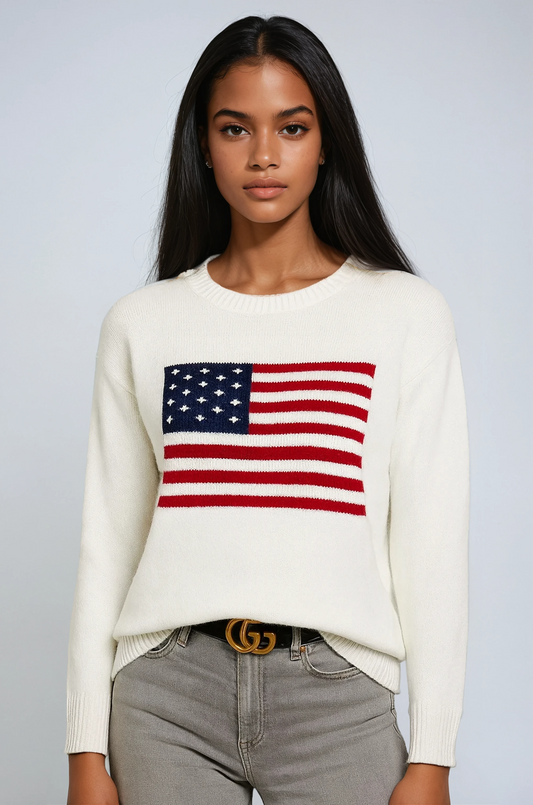 Sudadera Mujer Estampada Bandera Elegante - Vestiria