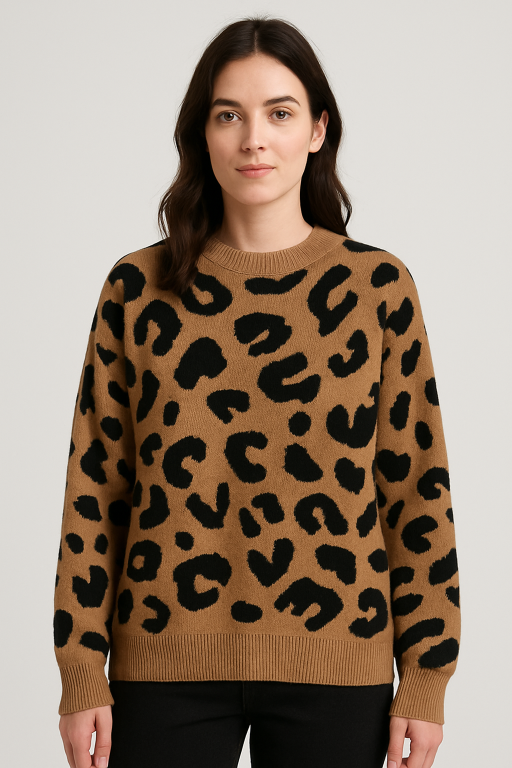 Jerséis mujer estampado leopardo cálido - Vestiria