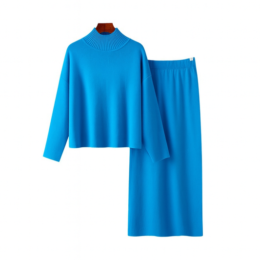 Conjunto Punto Mujer Azul Marino - Vestiria