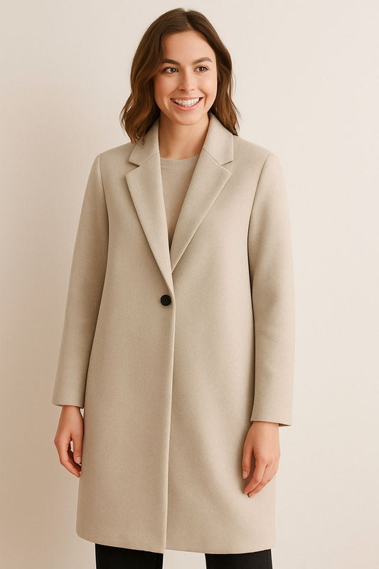 Chaquetón Mujer Elegante Clásico Largo - Vestiria
