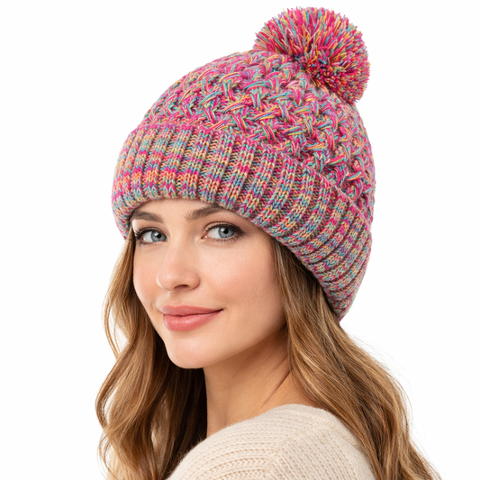 Gorro de Punto Mujer con Pom Pom Alegre - Vestiria