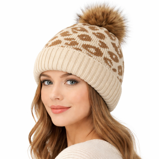 Gorro de Punto Mujer con Pompon Cómodo - Vestiria