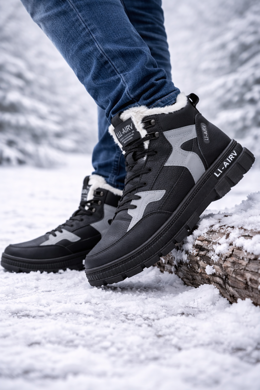 Botas Hombre Invierno Aisladas Tobillo Alto