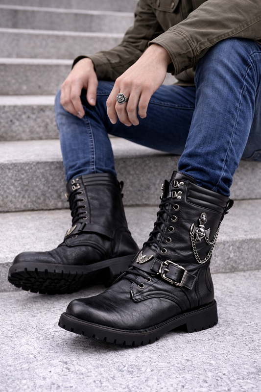 Botas Hombre Cuero Robusto Tobillo - Vestiria