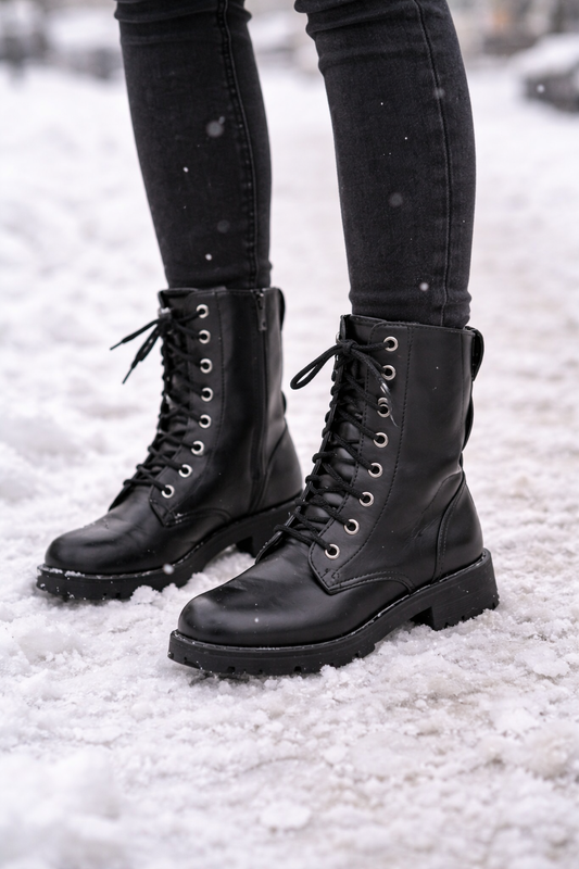 Botas Militares Mujer Cordones Media Caña - Vestiria