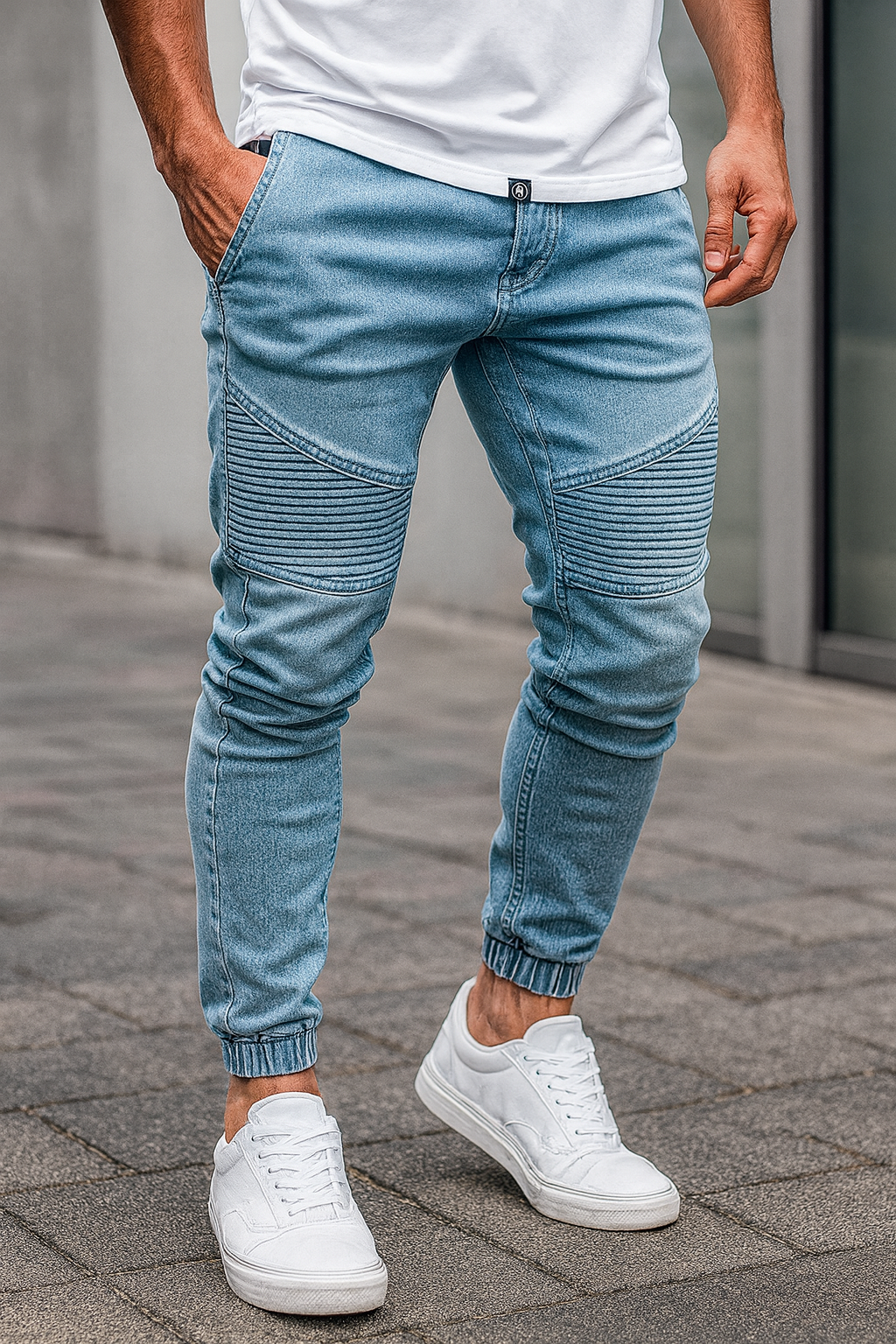 Pantalones Hombre Estilo Motero Ajustados - Vestiria