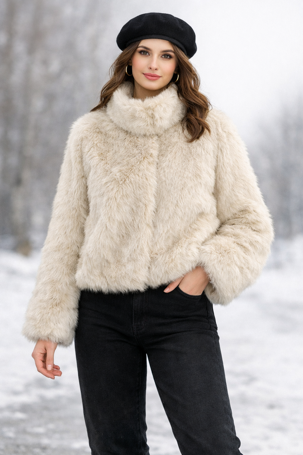 Chaquetón Pelo Corto Invierno Mujer - Vestiria