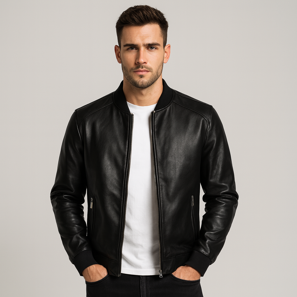Chaqueta Cuero Hombre Clásica - Vestiria