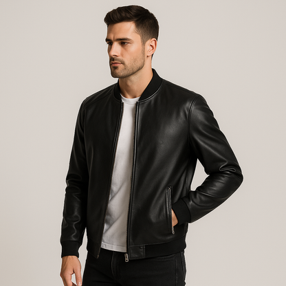 Chaqueta Cuero Hombre Clásica