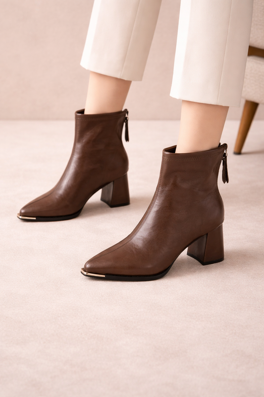 Botas Mujer Tobillo Puntera Elegantes - Vestiria