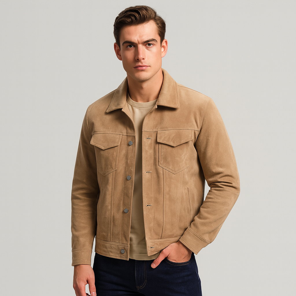 Chaqueta Cuero Hombre Elegante - Vestiria