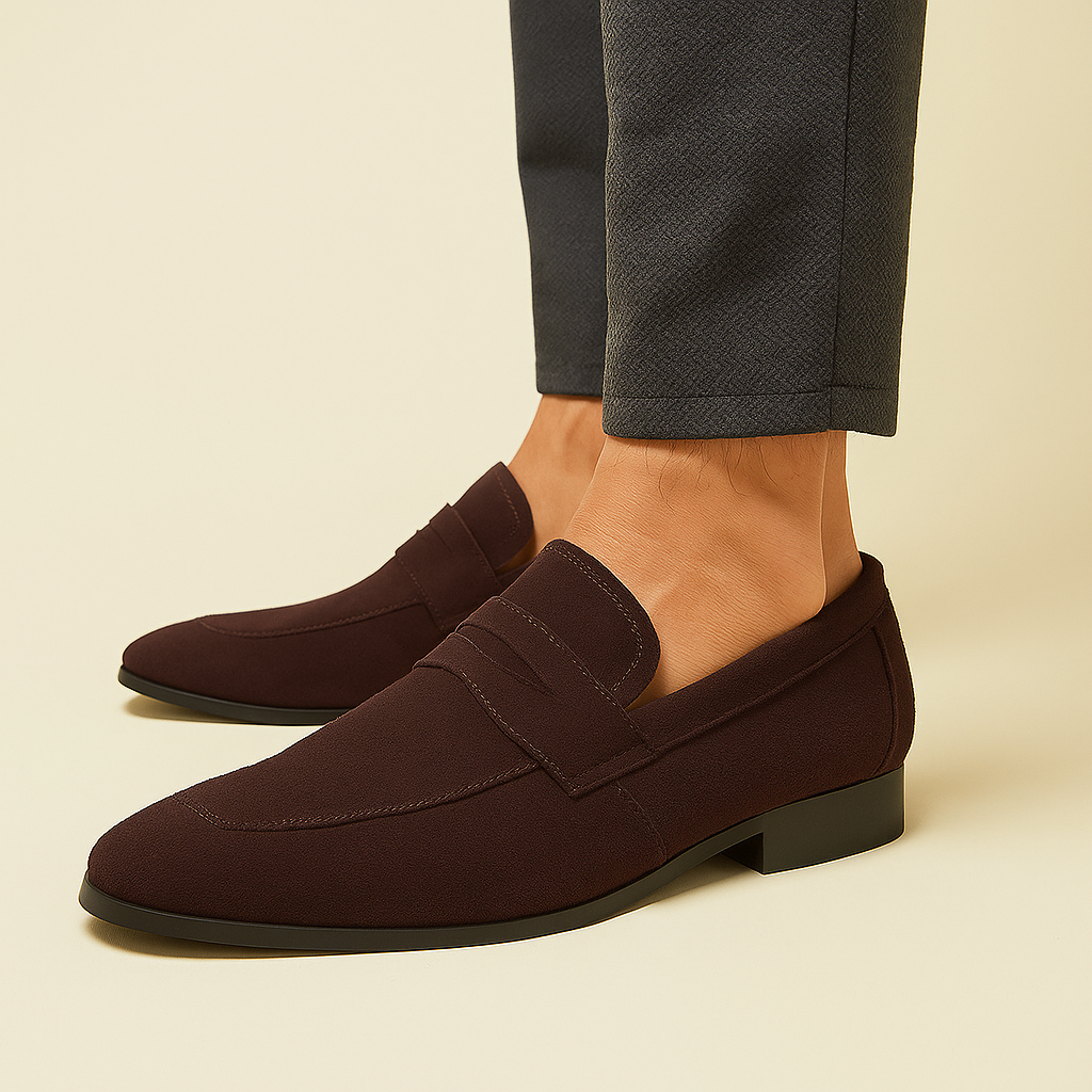 Zapatos de ante elegantes para hombre minimalistas Kenjiro - Vestiria