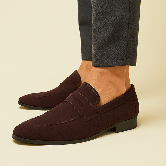 Zapatos de ante elegantes para hombre minimalistas Kenjiro - Vestiria