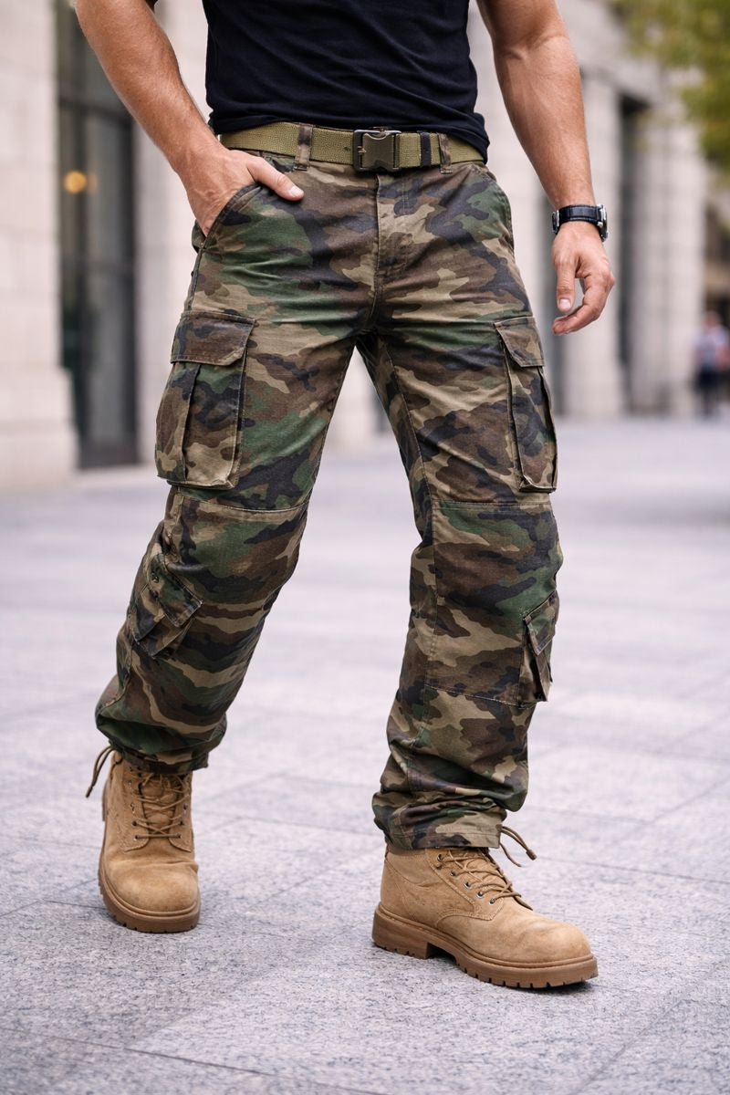 Pantalones Militar Hombre Camuflaje Resistente - Vestiria