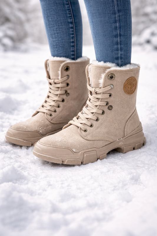 Botas Mujer Caña Media Peludas Cálidas - Vestiria
