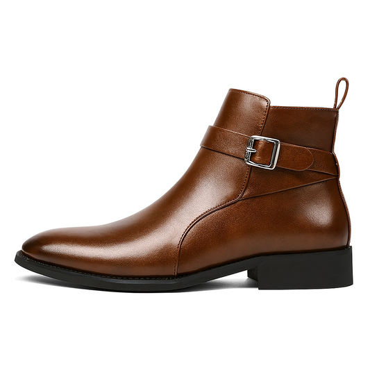 Botas Hombre Cuero Sintético Cierre Lateral - Vestiria