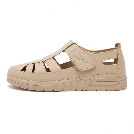 Sandalias de cuero cómodas para mujer - Vestiria