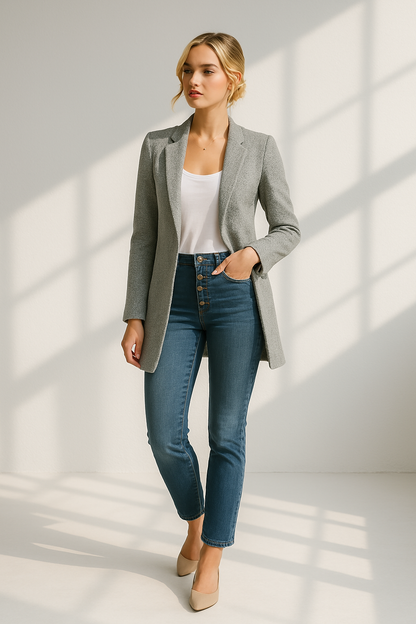 Chaqueta de punto ligero abierto mujer - Vestiria