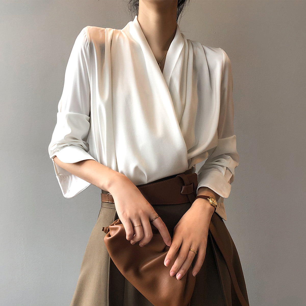 Blusa Satinada Mujer Elegante - Vestiria