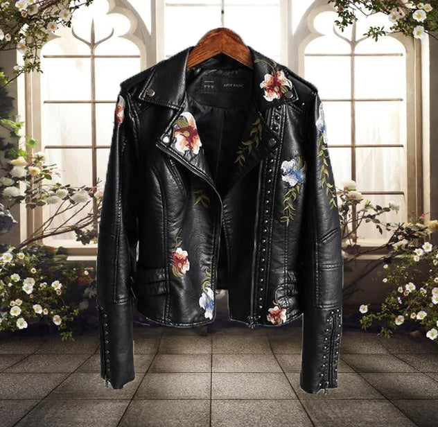 Chaqueta mujer estampado flor moderna y chic - Vestiria